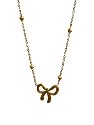 Bow necklace (18k gold plated)