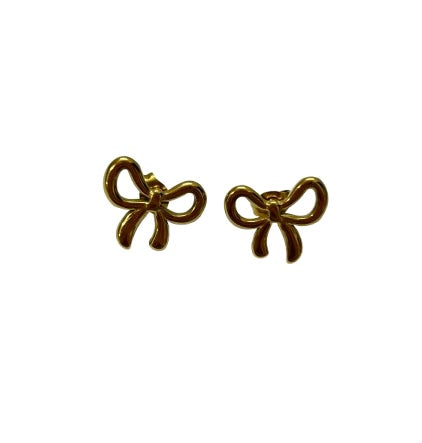 Bow earrings- 1 (18k gold plated)