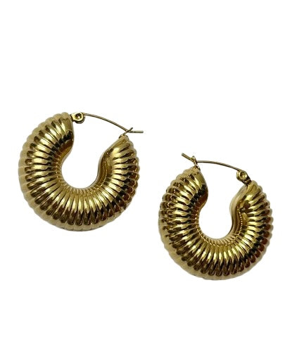 Amanda chunky hoops (18k gold plated)