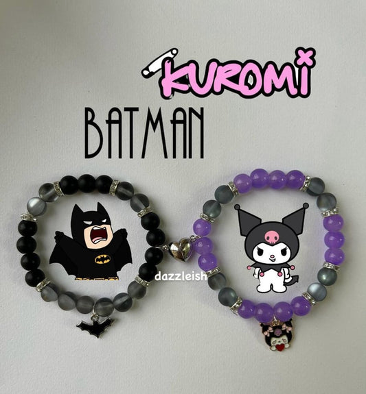 Batman X Kuromi Matching Bracelets.